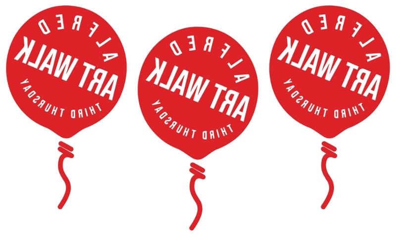 三个红气球，里面写着“艾尔弗雷德·阿尔特走第三个星期四”